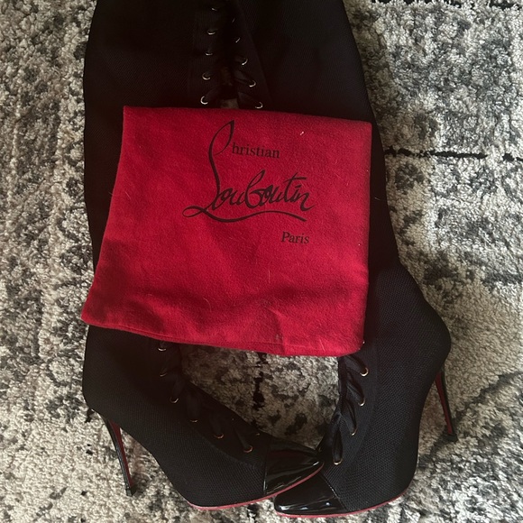 Christian Louboutin thigh high lace up boots - Picture 2 of 4
